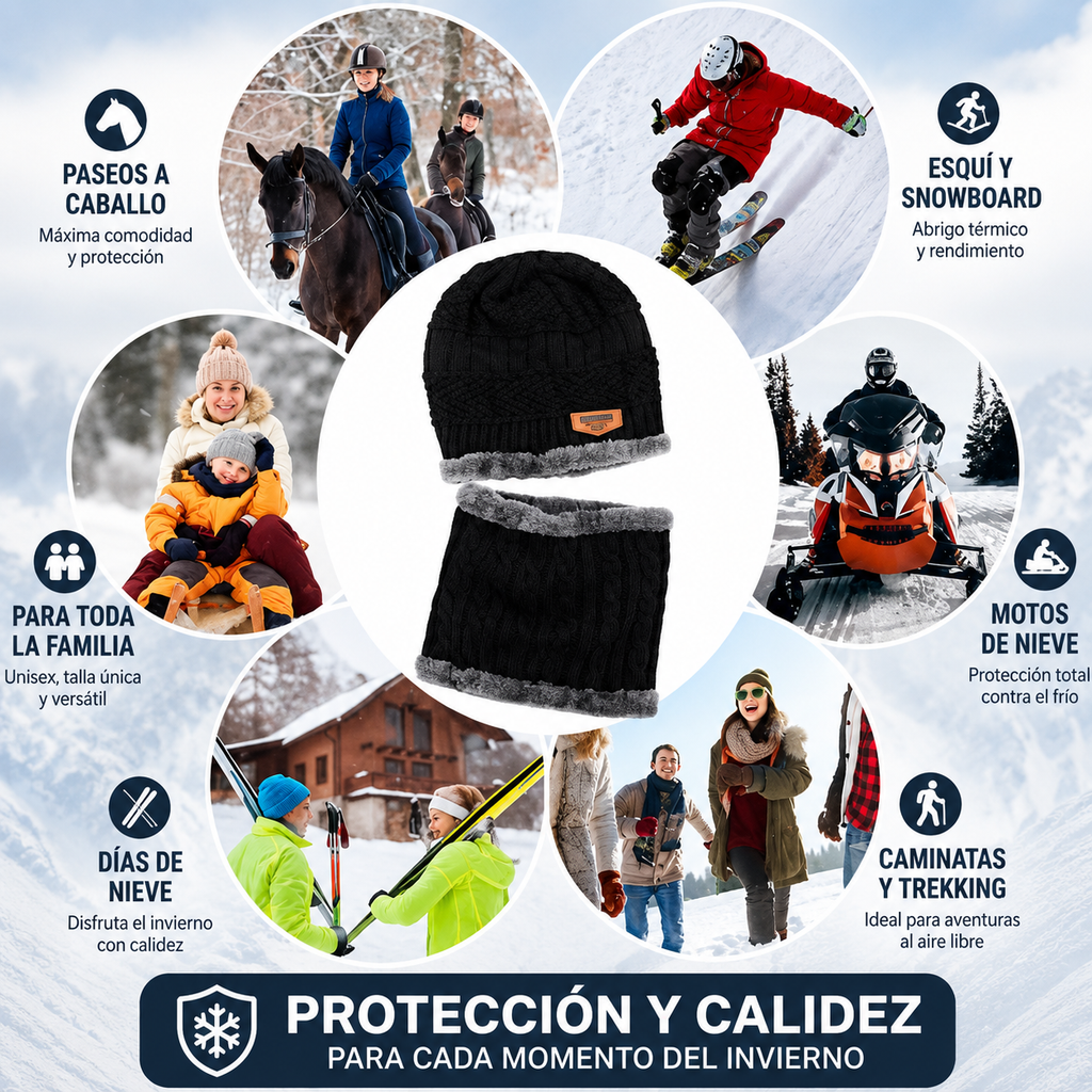 Conjunto Térmico WinterShield — Gorro + Cuello Térmico