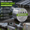 "Cinta selladora impermeable de butilo para techos, ventanas, tuberías y autocaravanas - 10cm x 5m"