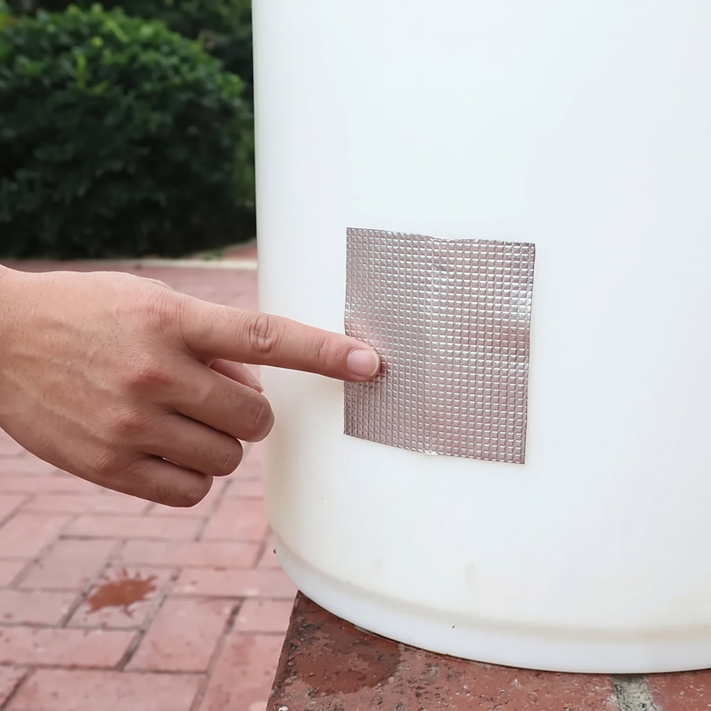 "Aplicación de cinta butílica impermeable en contenedor - fácil instalación"