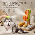 "Cepillo de vapor 3 en 1 para mascotas - cuidado spa en casa para perros y gatos"